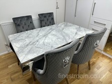 Grey Marble Dining Table