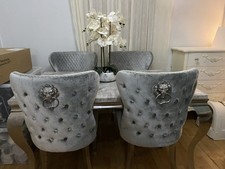 Louis Marble Dining Table & 4