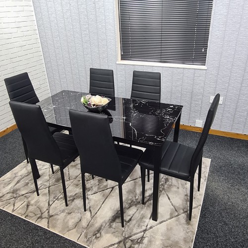Black dining table - , and