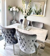 Marble dining table + 4 Button