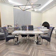 180cm Arriana Cream Marble Top