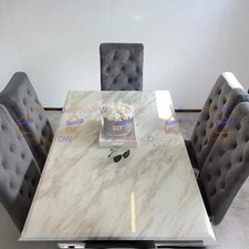 1.5m White Marble Chrome