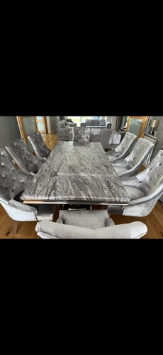 Dining table and chairs set - table,