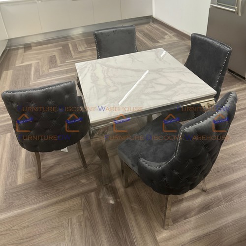 100cm square white - 100cm, marble